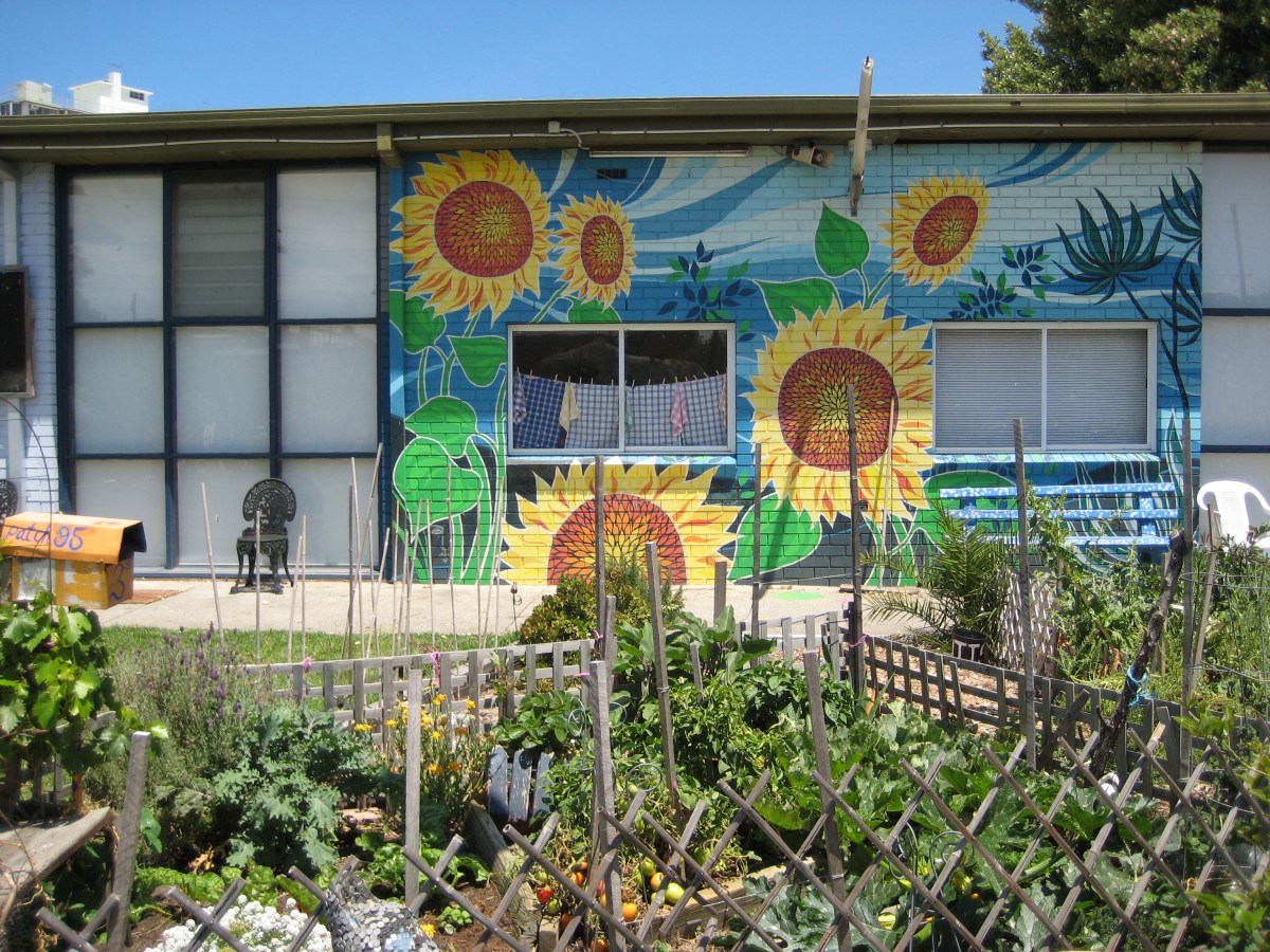 Veg Out wall mural...